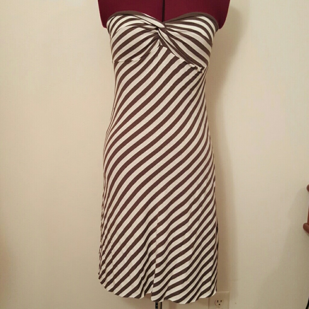 Brown and white sun dress